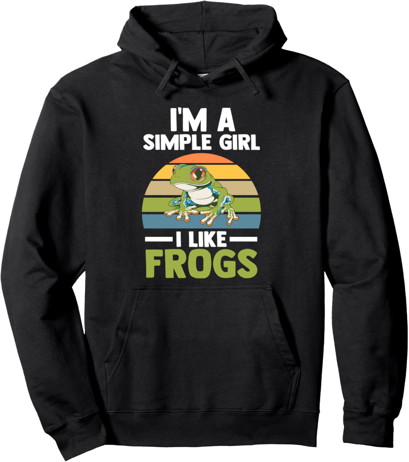 

Я простая девушка, мне нравятся лягушки, толстовка с лягушками Frog Merch & Frog Lover Gift, черный