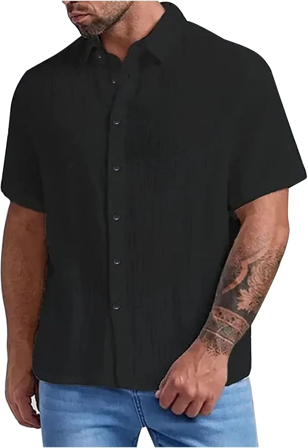 

Футболка мужская Muscularfit Cotton Button Down, короткий рукав, свободный крой