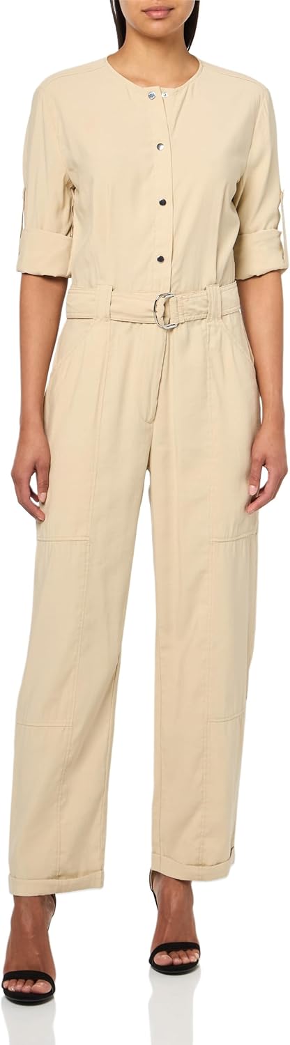 

BOSS женский комбинезон Daiyla с поясом из вискозы, Light Beige