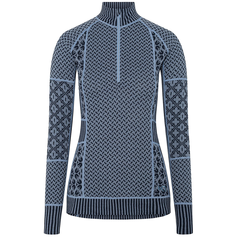 

Базовый топ Kari Traa Smekker с молнией до половины (женский), Iris