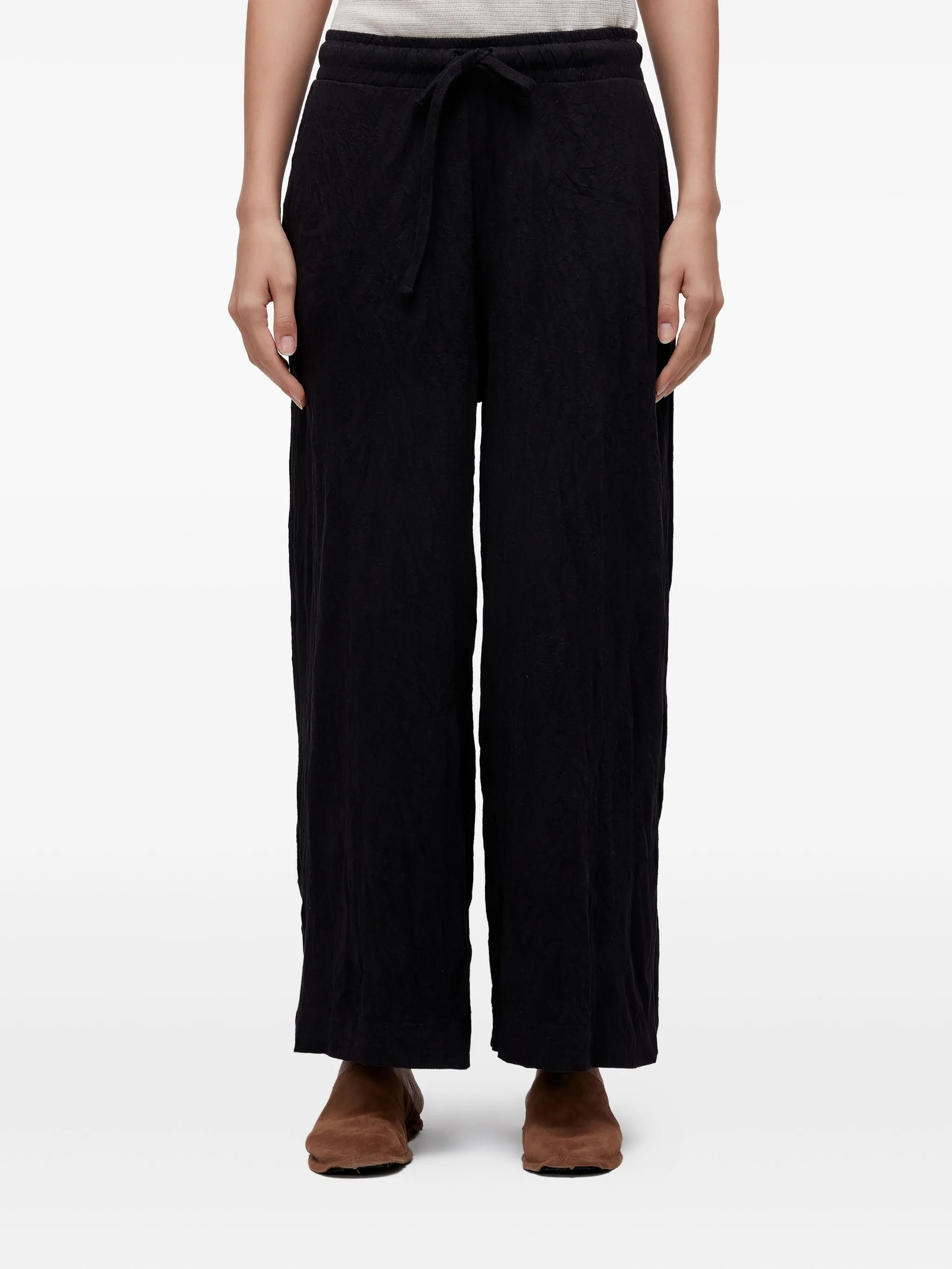 

Брюки с жатым эффектом Osklen, черный