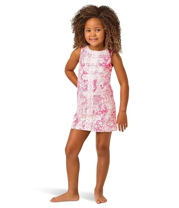 Платье цветочное Mini Wister Dress Lilly Pulitzer Kids, Cherry Blossom Pink Fleur De Lilly