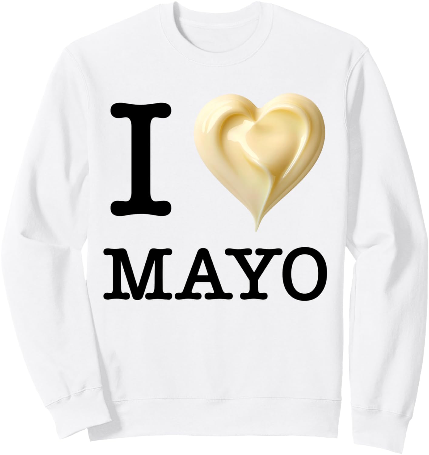 

Идеально для любителей майонеза: толстовка с черным текстом «Я люблю майонез» Unique And Playful Mayonnaise Design
