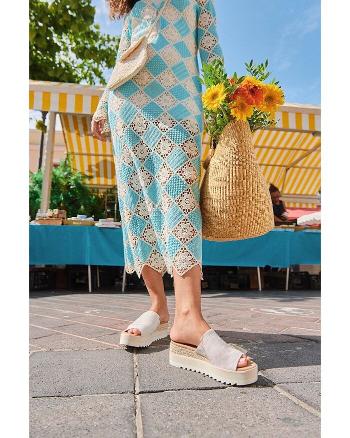 Женские босоножки Diana без задника на платформе и танкетке TOMS — фото 2