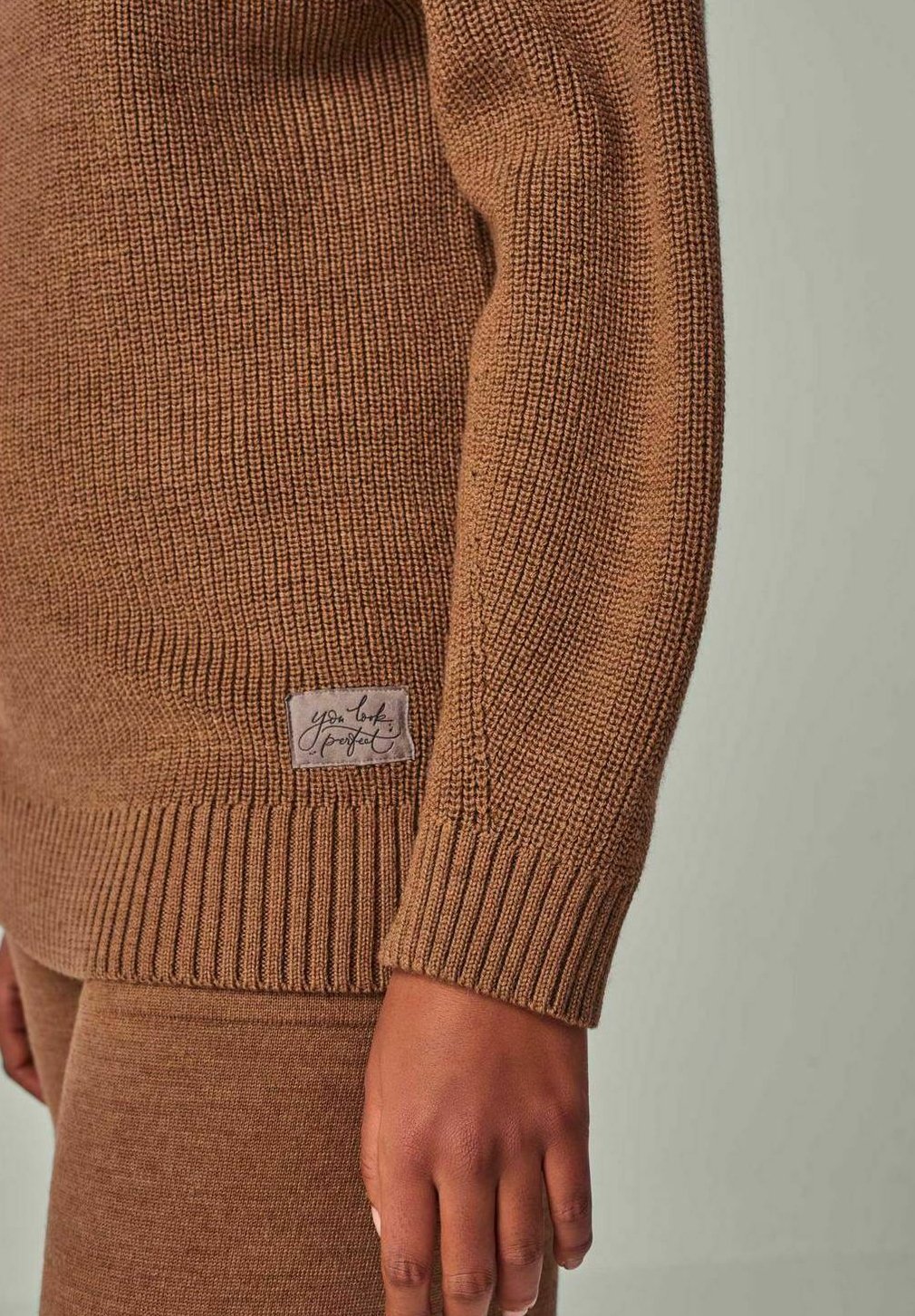

Джемпер EVE MERINO KNIT SWEATER WITH STAND-UP COLLAR YOU LOOK PERFECT, коричневый
