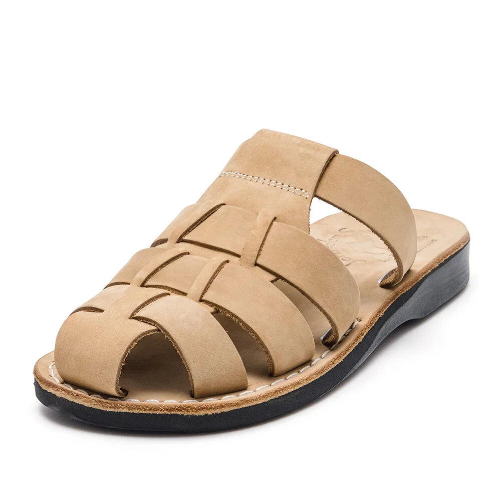 Мужские жёлтые сандалии Michael Slide Nubuck от Jerusalem Sandals — фото 3