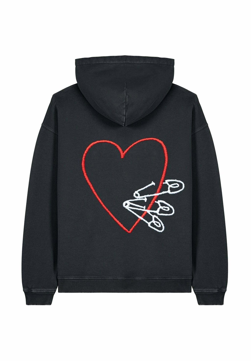 

Толстовка PINS BACK EMBROIDERY UNISEX VINTAGE - Hoodie Mira Paris, цвет Black Denim