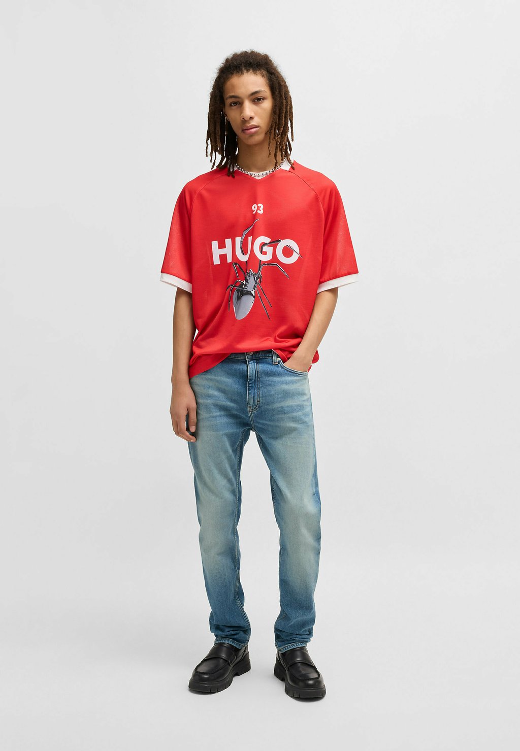 

Джинсы прямого кроя HUGO, светло-голубой