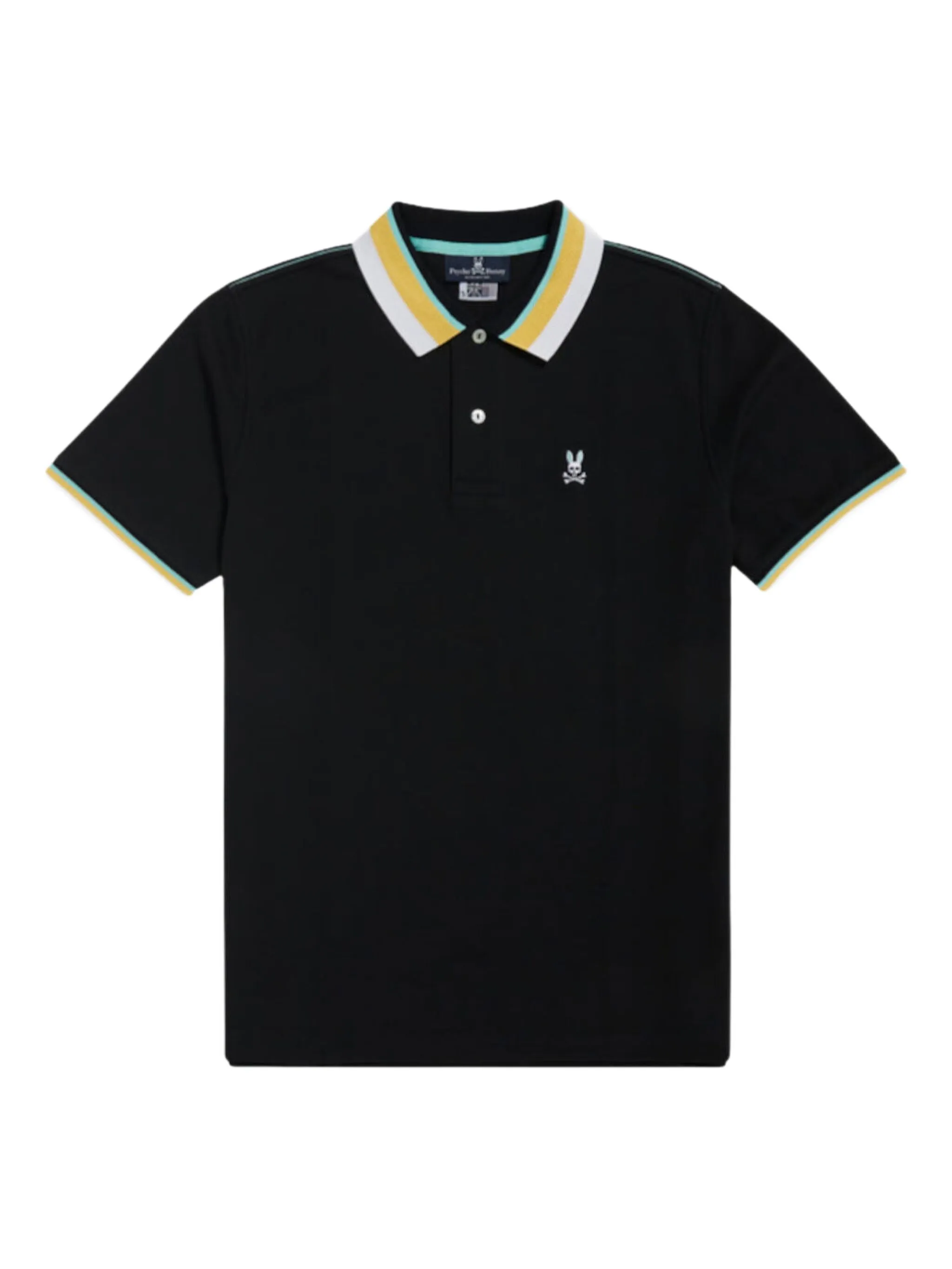 

Рубашка поло с вышитым логотипом Psycho Bunny, черный