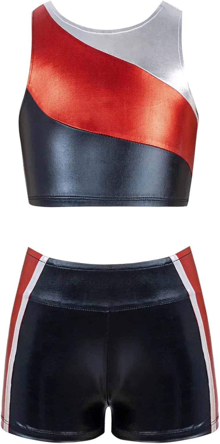 Детский спортивный костюм из топа и шорт easyforever, Red