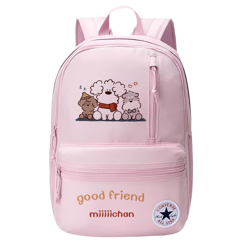 

Converse Полиэстеровая термотрансферная печать на рюкзаке обычного размера для женщин в цвете блаш, 3-Pack Puppy