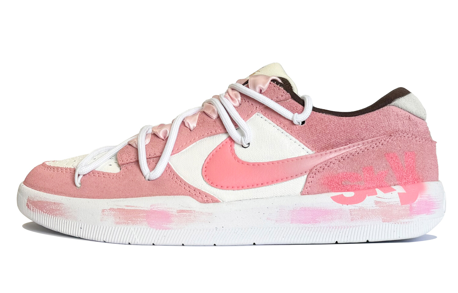 

Кроссовки Nike SB Force 58 Lifestyle Shoes Unisex Low-top Pink/white, розовый