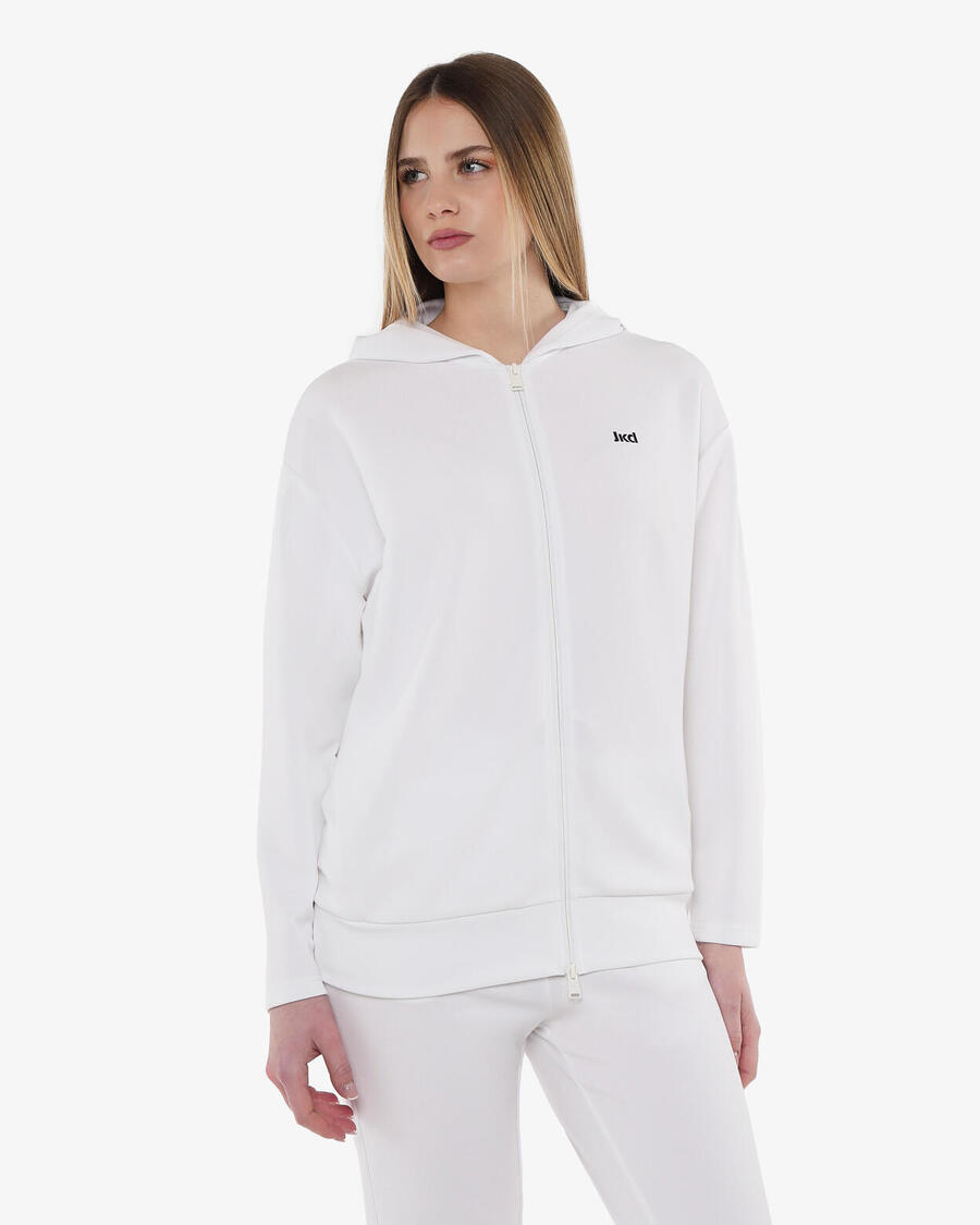 

JAKED Белая женская толстовка из синтетического материала для фитнеса