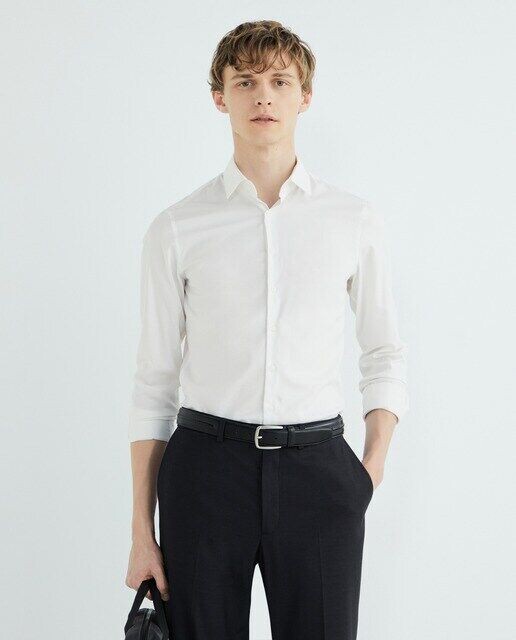 

Мужская узкая классическая рубашка Calvin Klein, белый