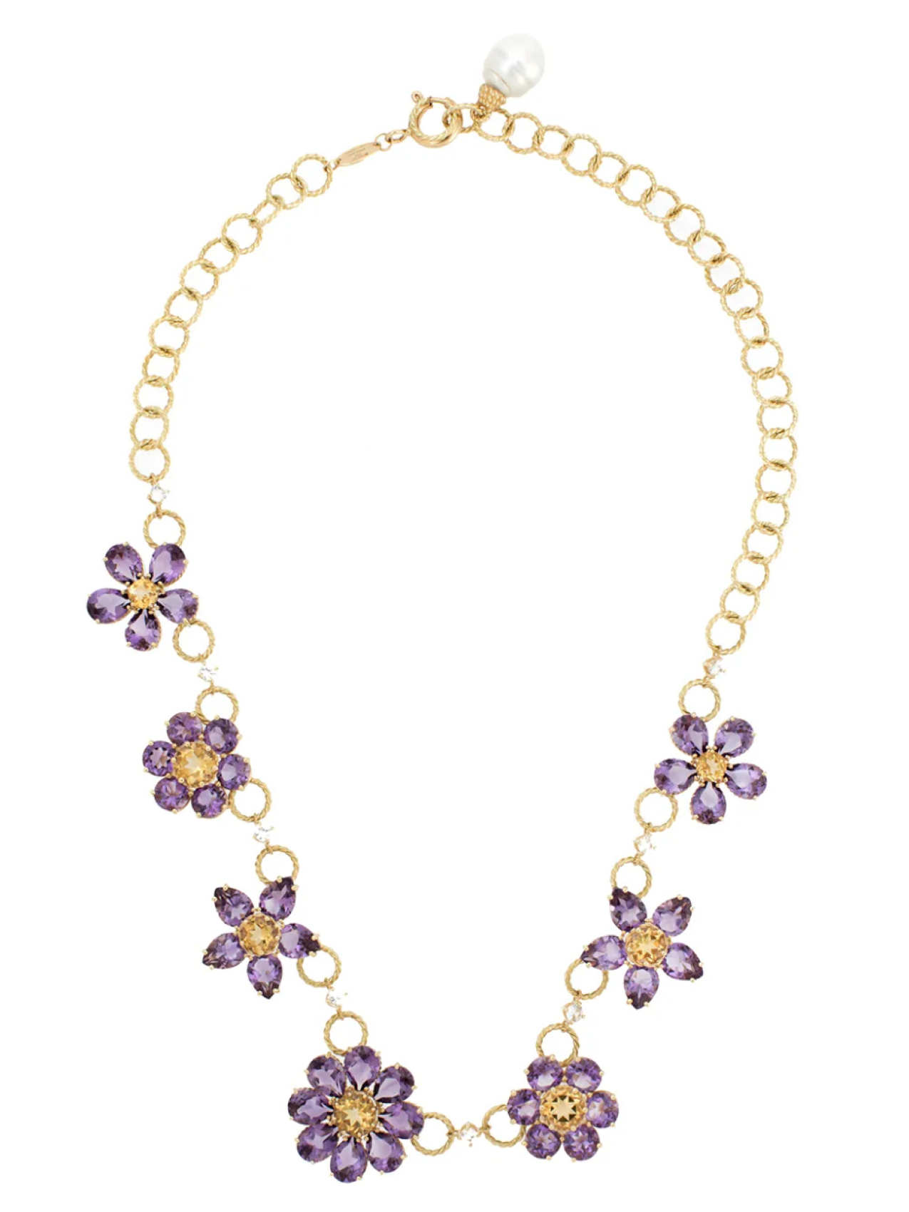

Колье из желтого золота с подвеской-цветком Dolce & Gabbana, золотой
