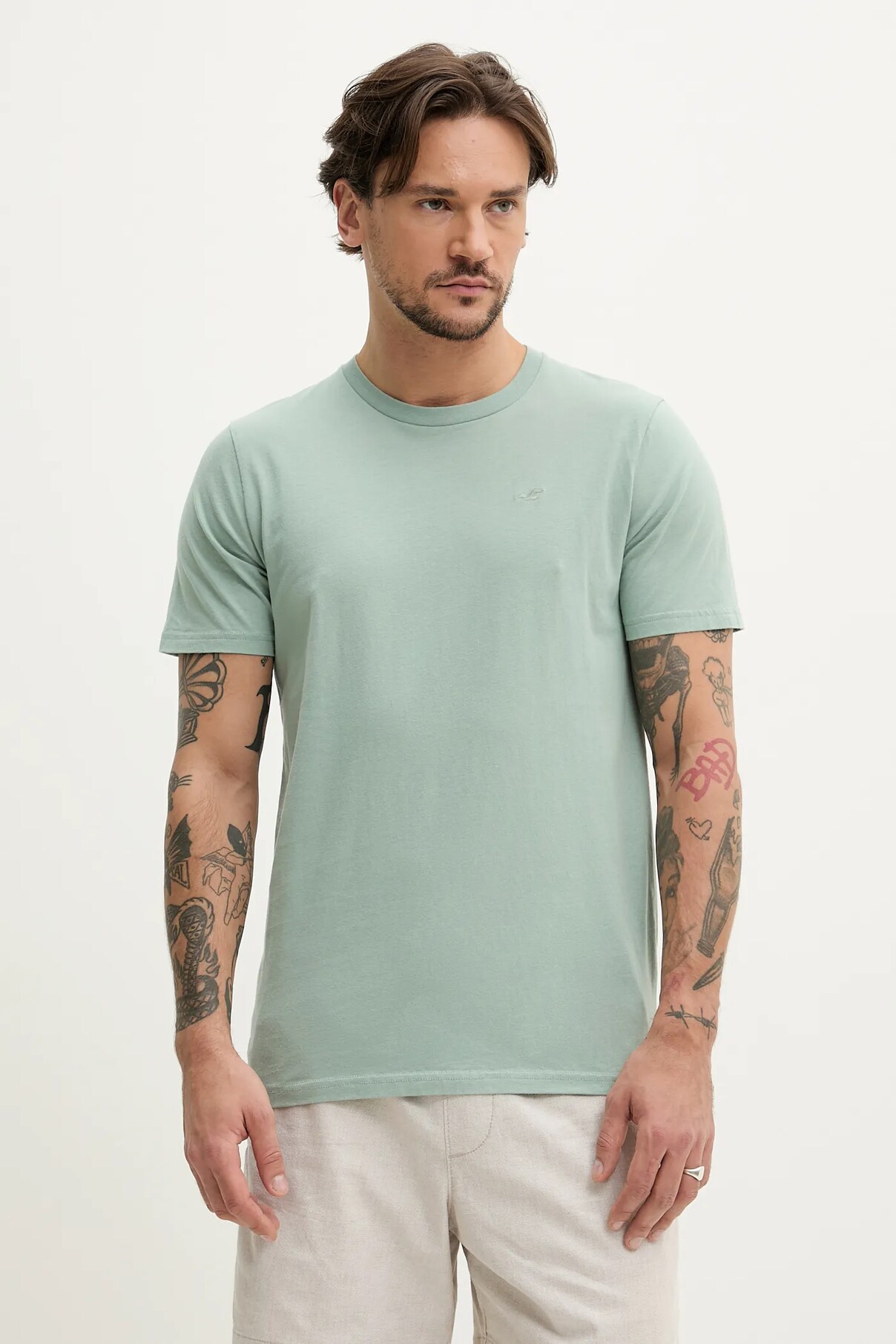

Футболка из хлопка Hollister Co., зеленый