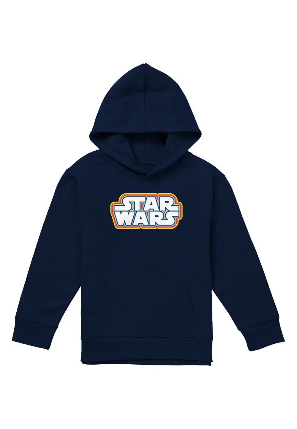 Детская толстовка Star Wars Retro Outline Logo, Disney, темно-синий — фото 4