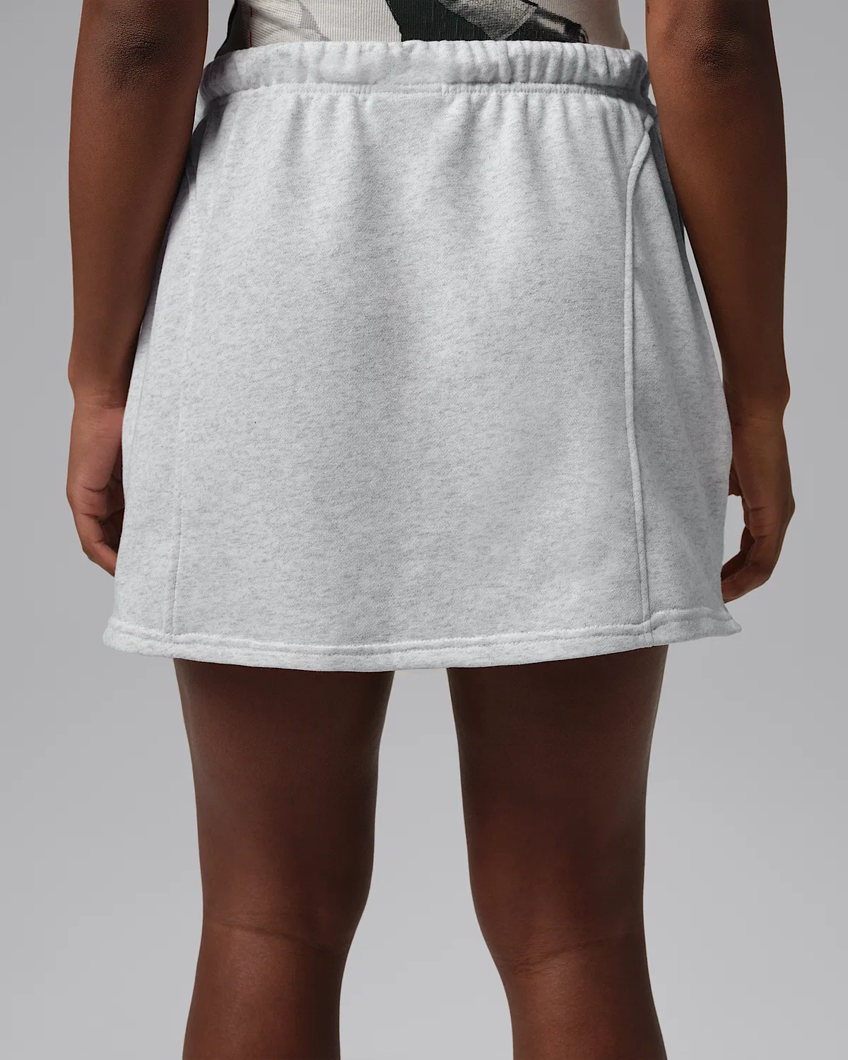 Женская юбка Jordan Brooklyn Fleece, Birch Heather/Black — фото 3