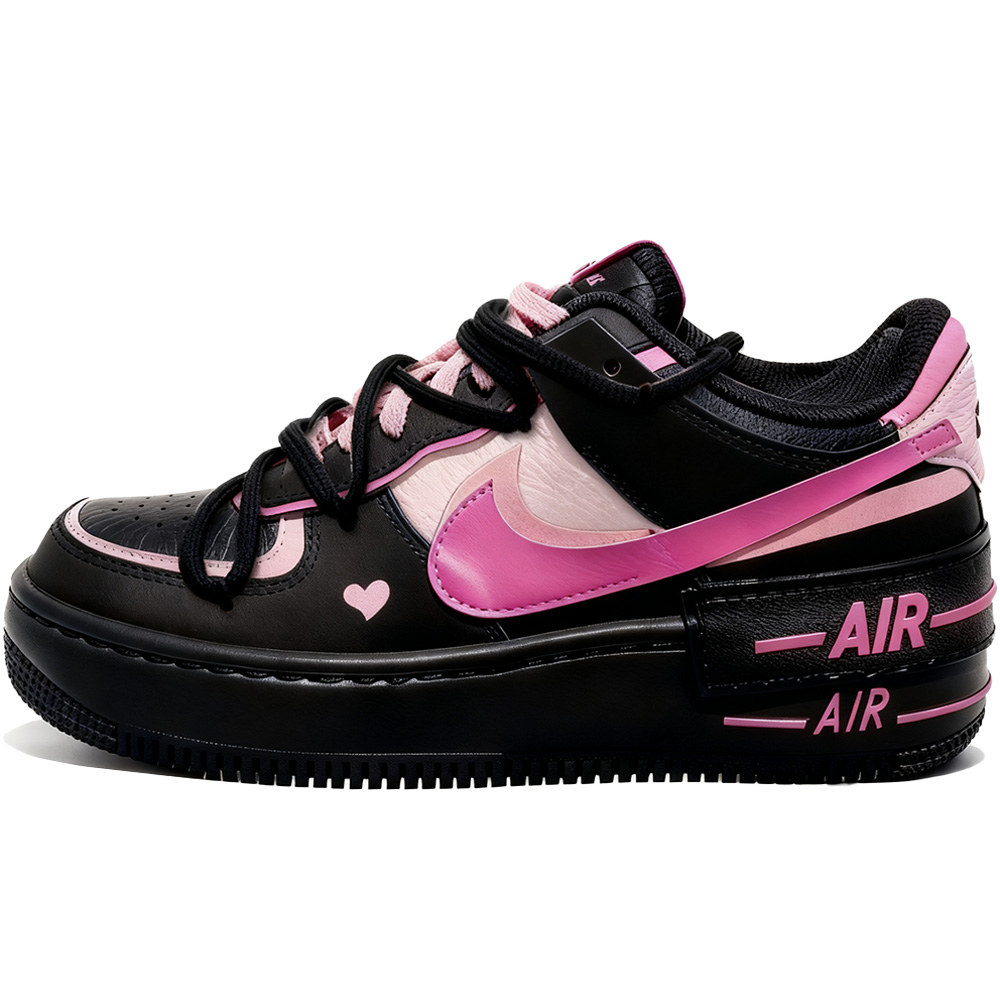 

Nike AF1 Shadow Van Gogh Genesis, Eternal Love Low top Skateboard Shoes Unisex Black Pink