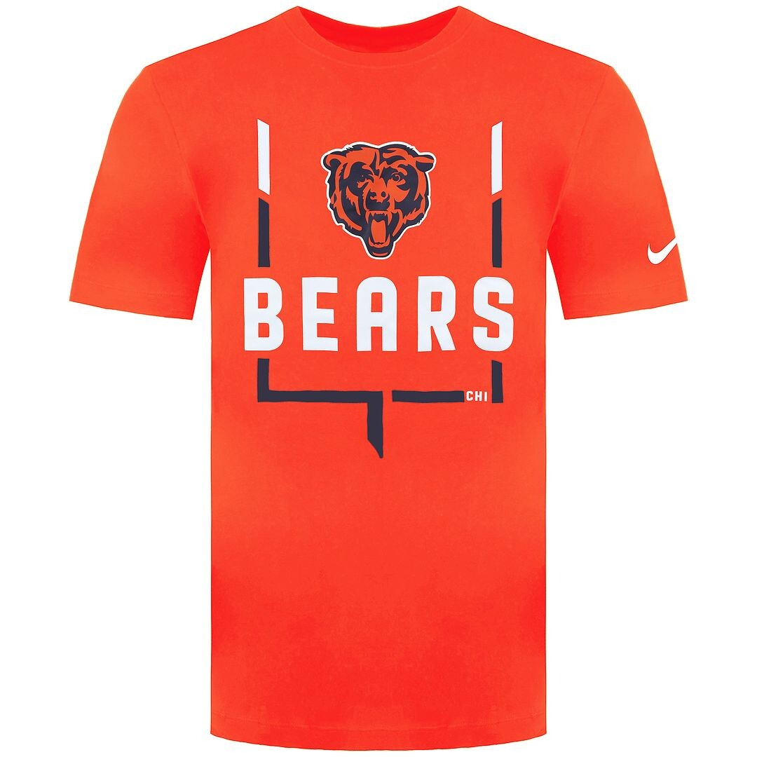 

Футболка nfl chicago bears legend на стойке ворот Nike, оранжевый