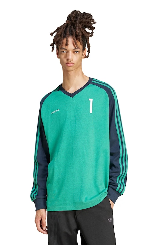 

Лонгслив Джерси Adidas Originals, зеленый