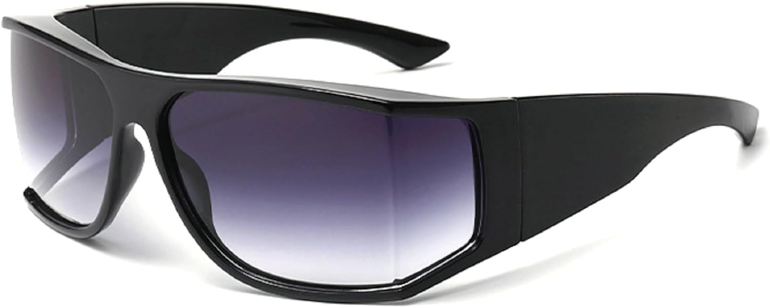 

Спортивные солнцезащитные очки Y2k для женщин, тренд 2026 года, панк-солнцезащитные очки для мужчин, защитные очки класса люкс, модные солнцезащитные очки mincl, Black