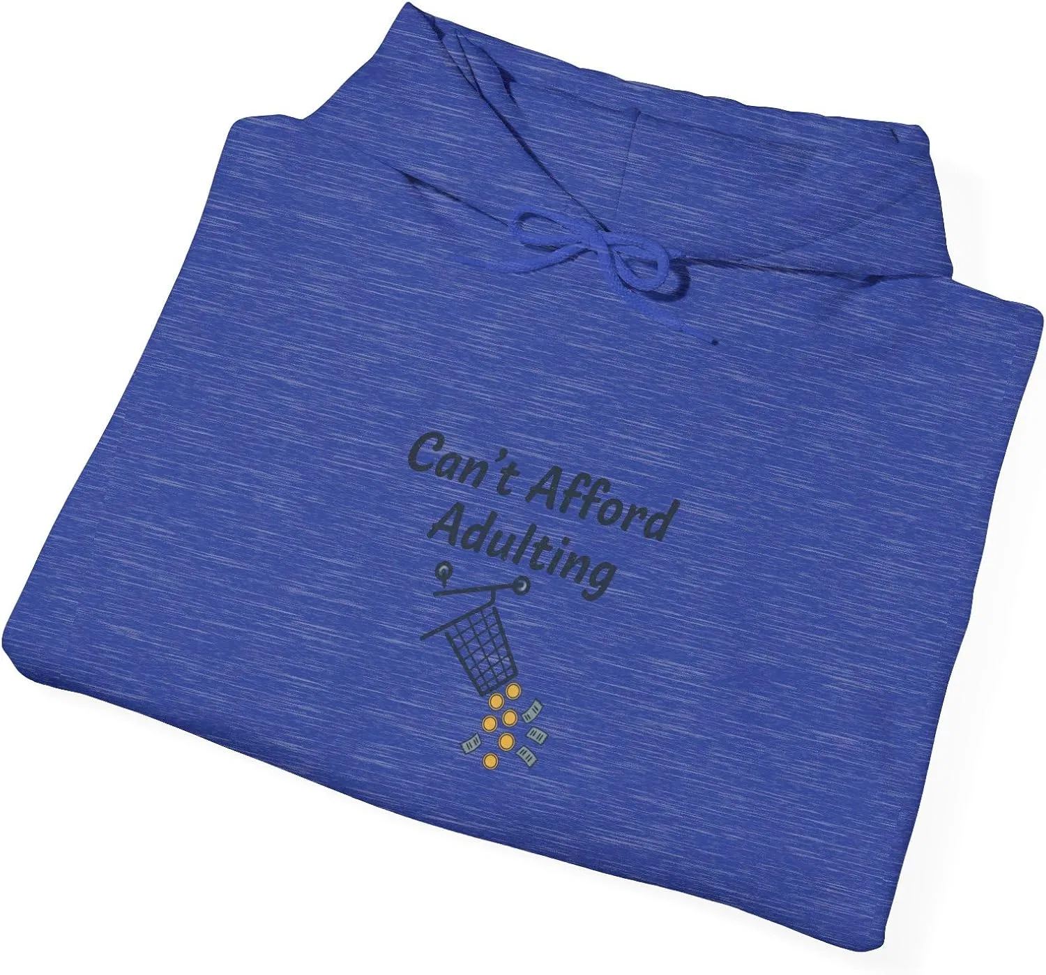 GENERIC Толстовка с капюшоном унисекс из плотной смесовой ткани Heavy Blend, Heather Sport Royal — фото 4