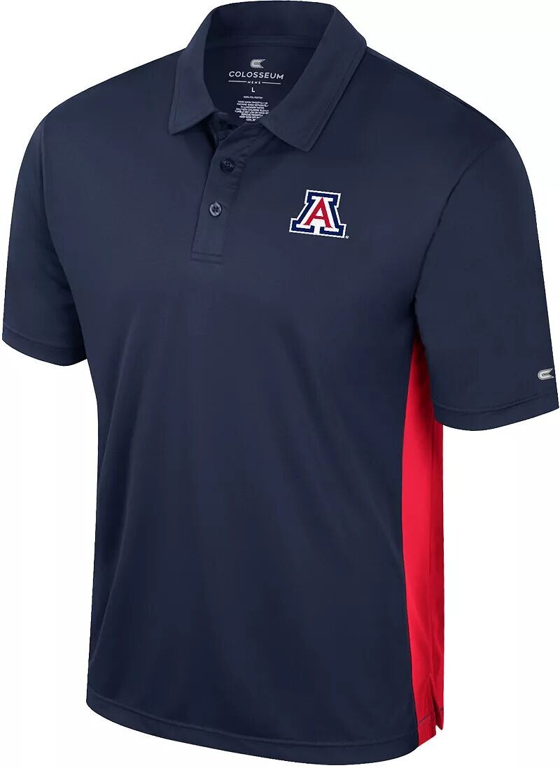 

Colosseum Мужская темно-синяя футболка-поло Arizona Wildcats