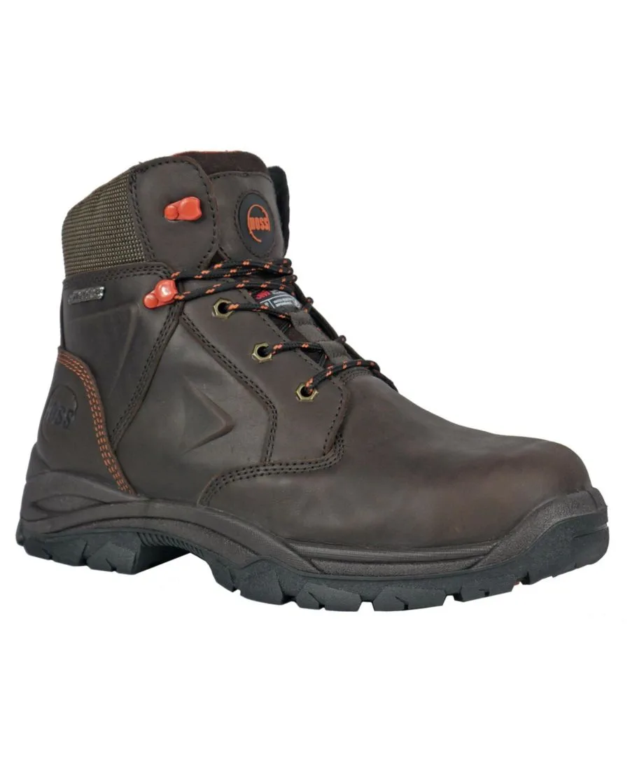 Мужские рабочие ботинки Hudson 6 дюймов с утеплителем и композитным носком Hoss Boot Company, коричневый