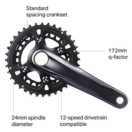 

XT FC-M8100 2x шатуны Shimano, черный, Серый, XT FC-M8100 2x шатуны Shimano, черный