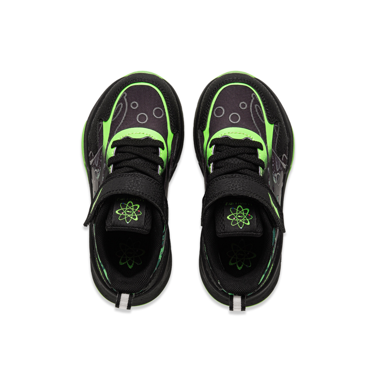 Кроссовки LINING YOUNG Kids Lifestyle Shoes Kids Low-top Black/fluorescent Green, зеленый — фото 3