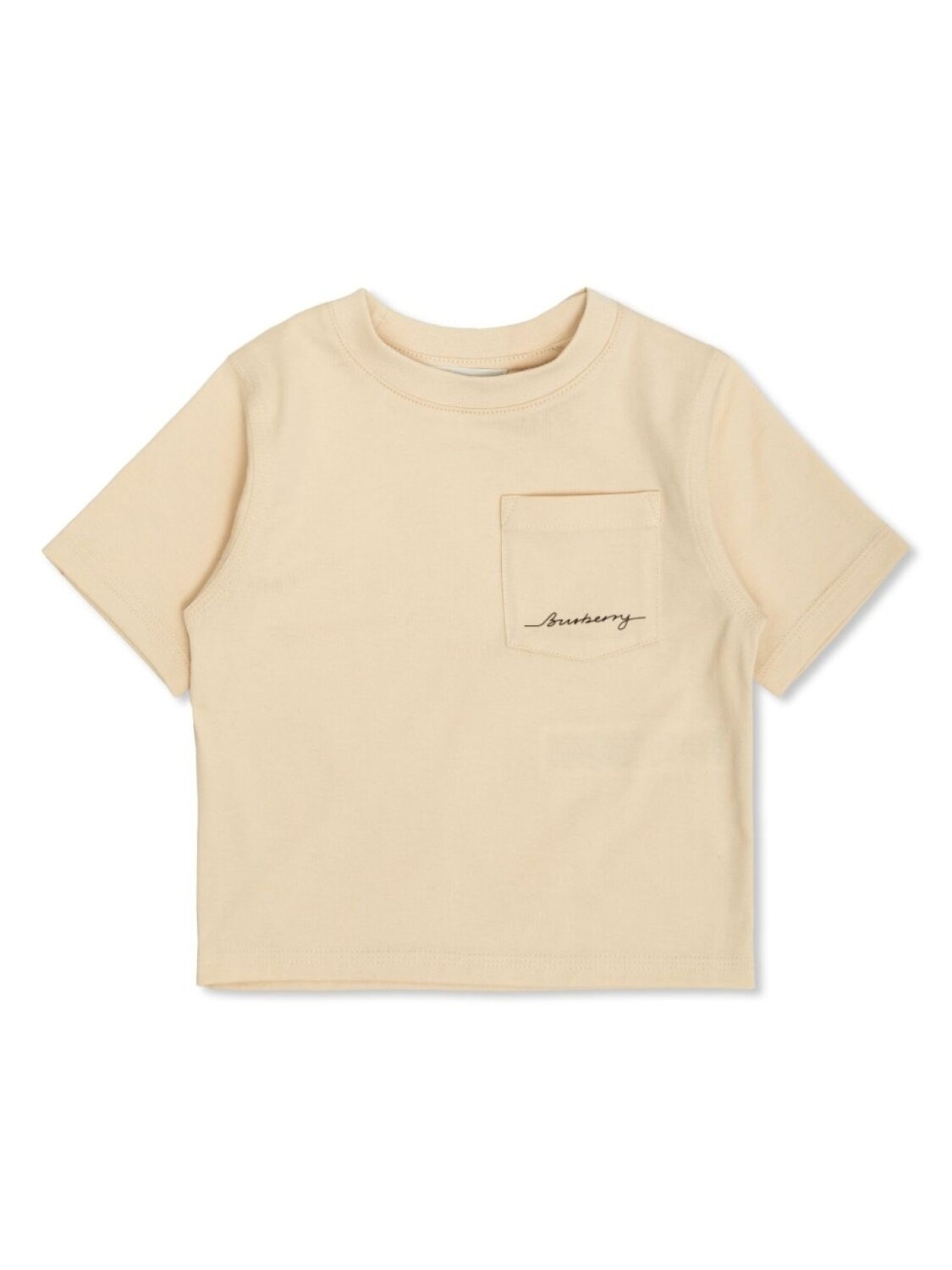 

Футболка из хлопка с логотипом Burberry Kids, нейтральный цвет