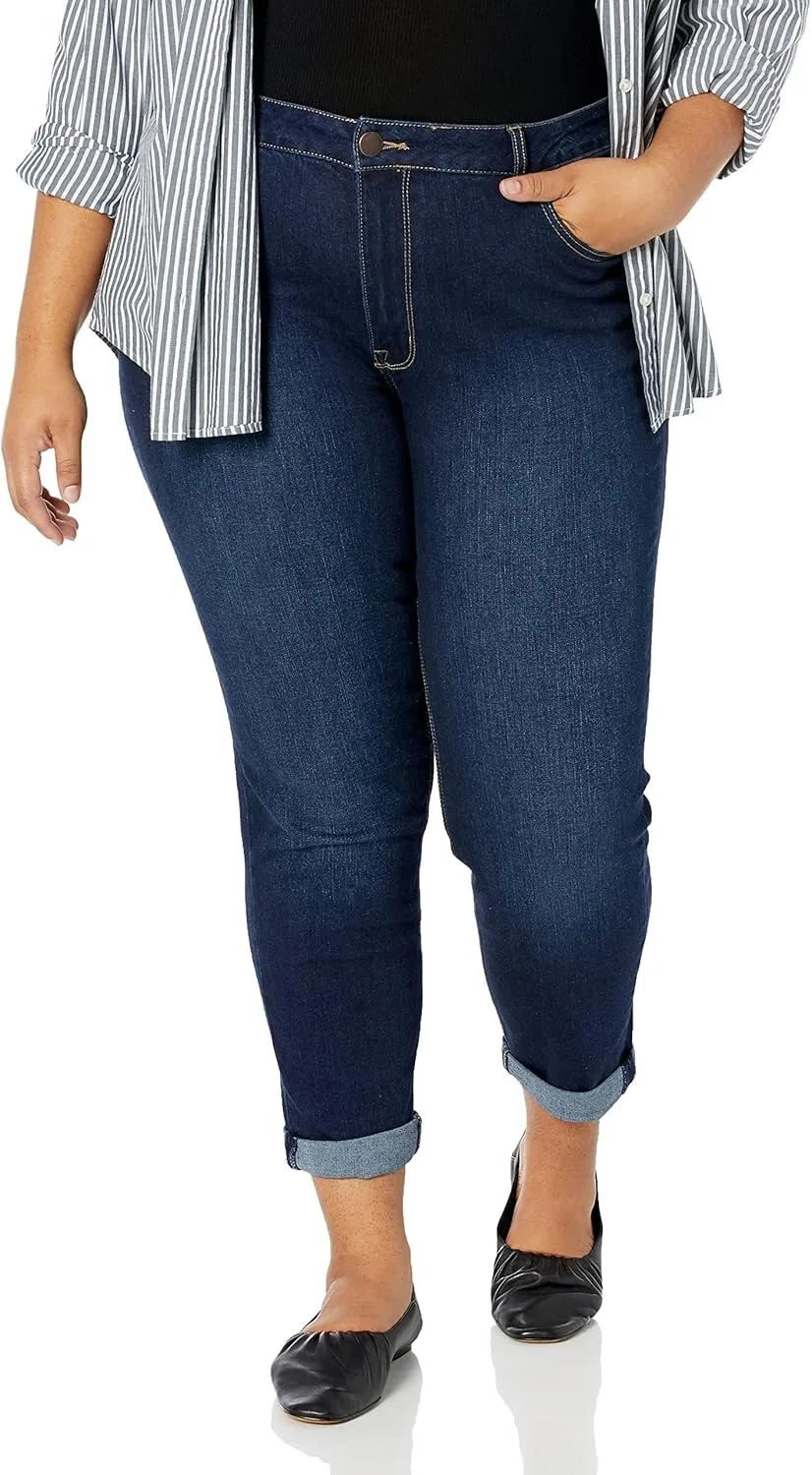 

Женские джинсы Avenue Plus Size Mid Wash Hi Rise Jeg Tall