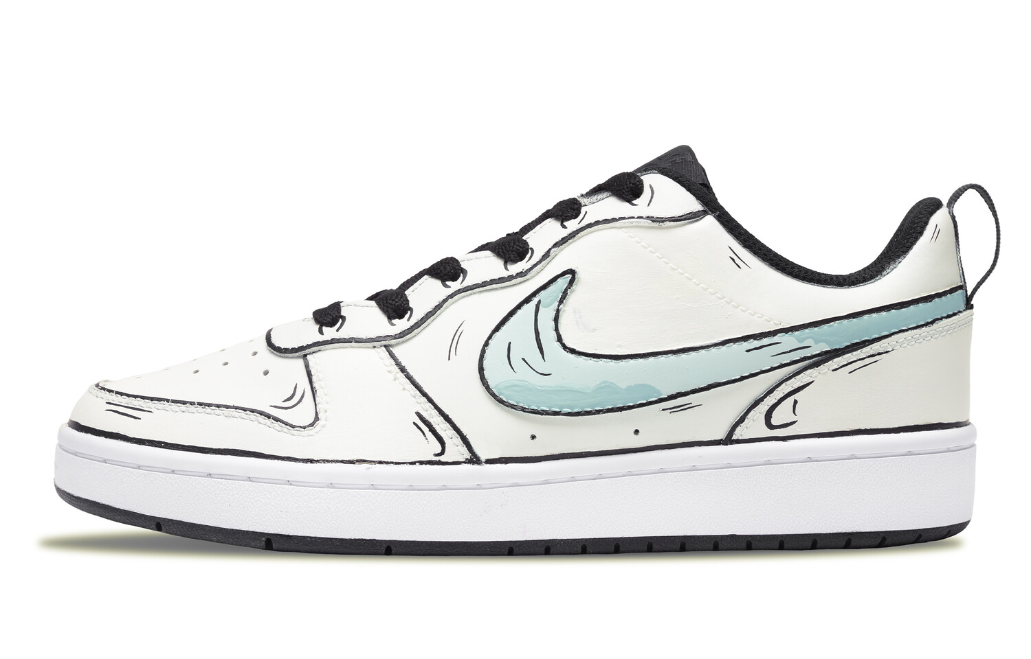 

Кроссовки Nike Court Borough Skateboard Shoes Women's Low-Top Black, Белый, Кроссовки Nike Court Borough Skateboard Shoes Women's Low-Top Black