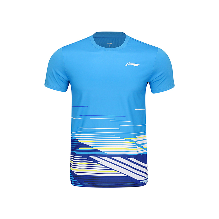 

LINING Футболка для бадминтона Unisex Danube Blue, Синий, LINING Футболка для бадминтона Unisex Danube Blue