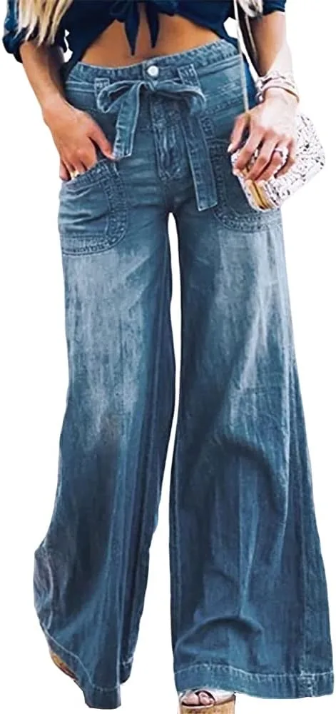 

Женские джинсы с высокой талией, потертые, с бахромой и шнуровкой TIAFORD