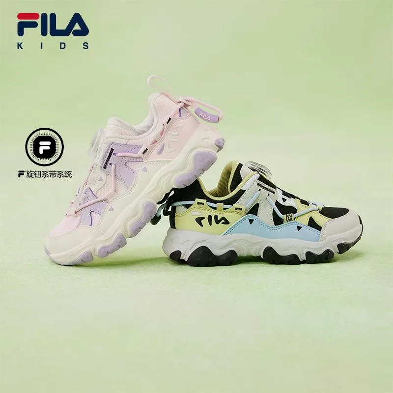 Кроссовки детские кожаные FILA KIDS молочно-белые с розовым — фото 4