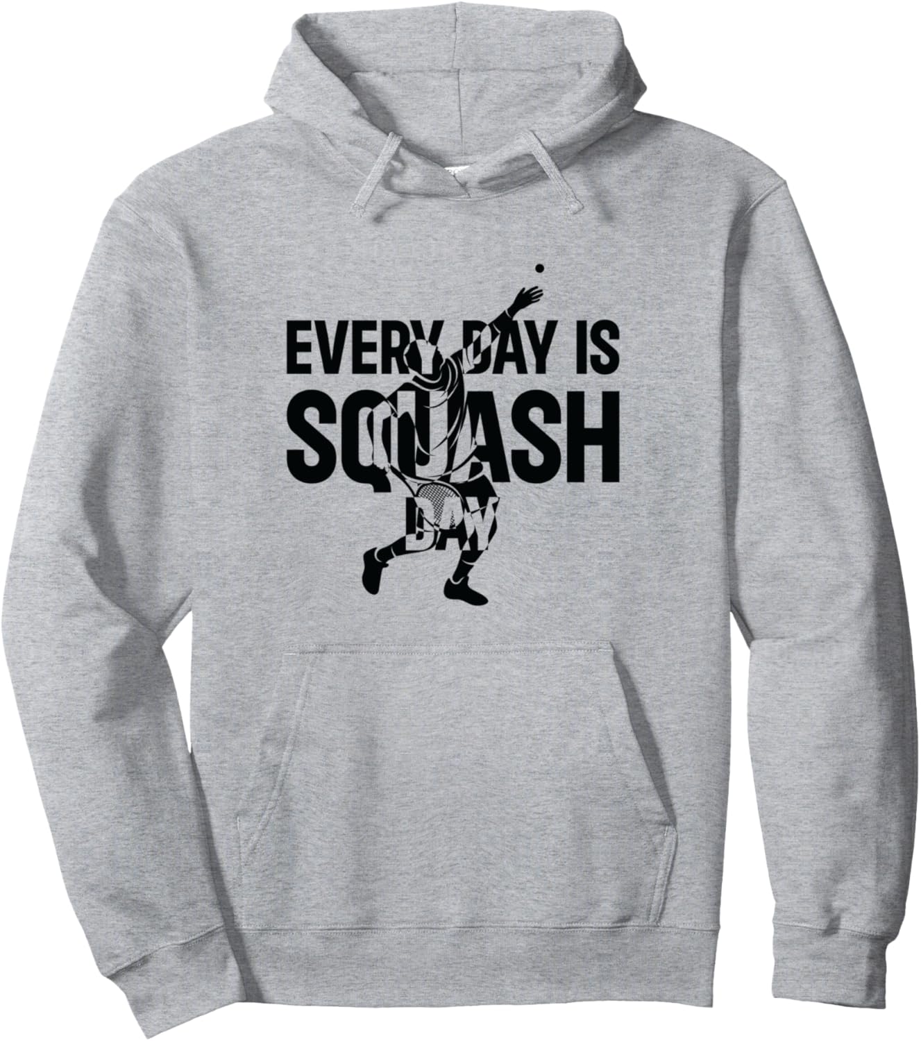 

Каждый день - день сквоша. Игра в сквош. Толстовка для игрока в сквош Squash Designs, серый