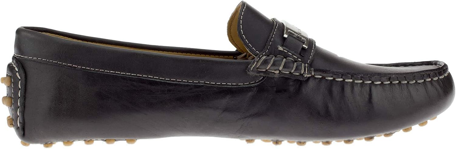 Мужские кожаные мокасины DTI BB Signature Drenot Slip-On для вождения Dti Darya Trading, черный — фото 3
