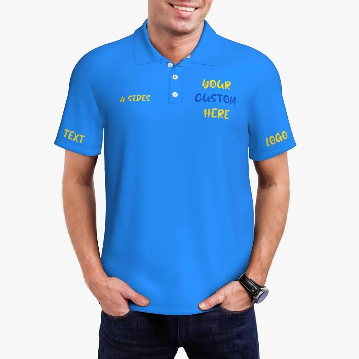 Мужская поло с коротким рукавом Custom Golf Shirts с логотипом — фото 3