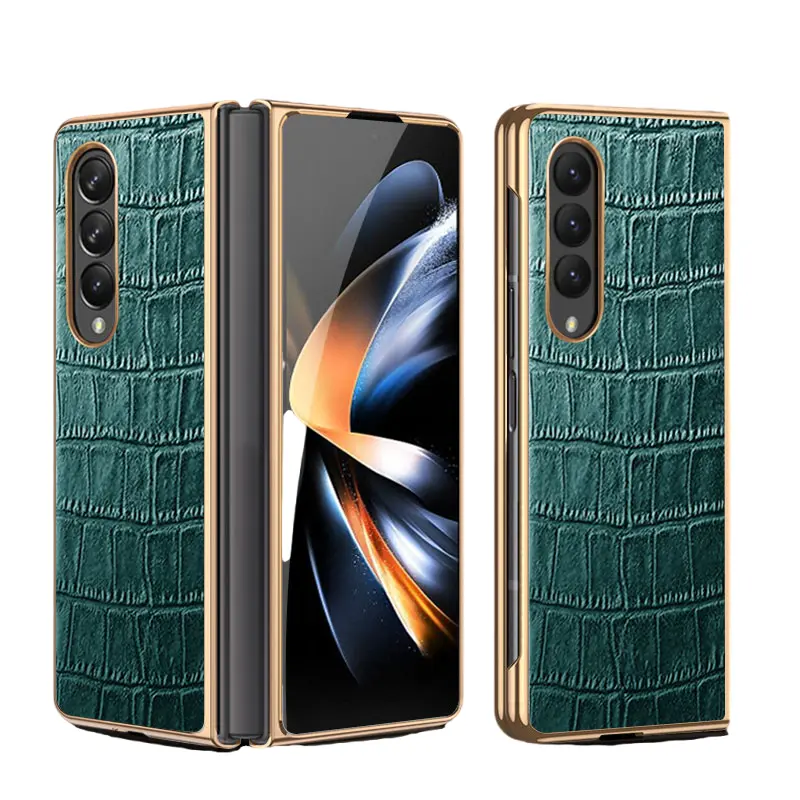 

Чехол для телефона Povatine, Dark night green|electroplated crocodile