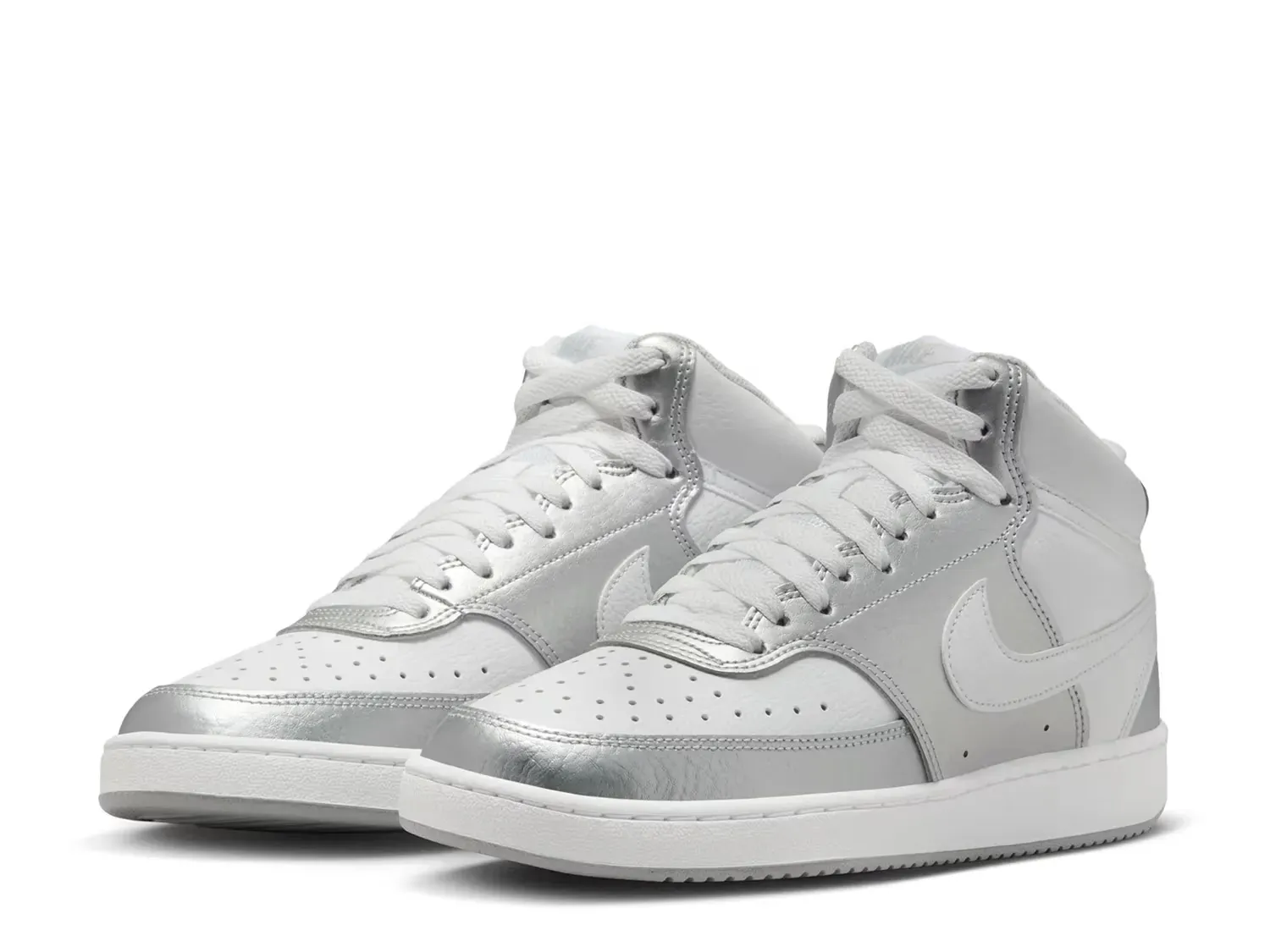 Кроссовки Court Vision Mid - женские Nike, White/Silver — фото 3