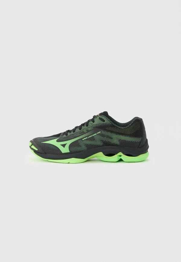 Волейбольные кроссовки wave lightning pro Mizuno, Black/Glowing Apple/Mandarin Orange