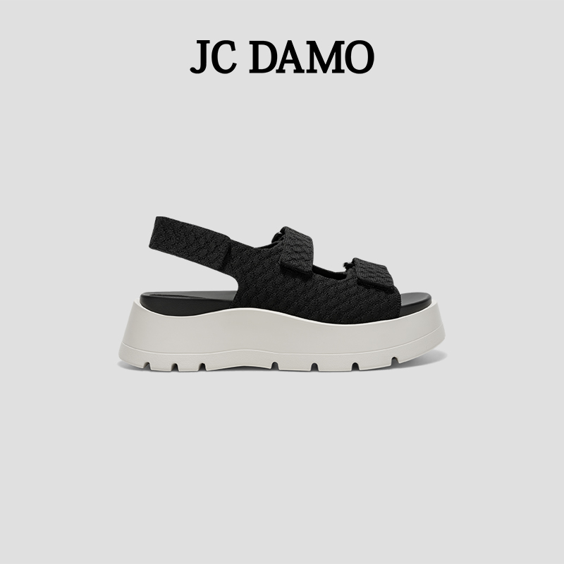 JC DAMO Женские сандалии на одной застежке серые, цвет Gray — фото 4