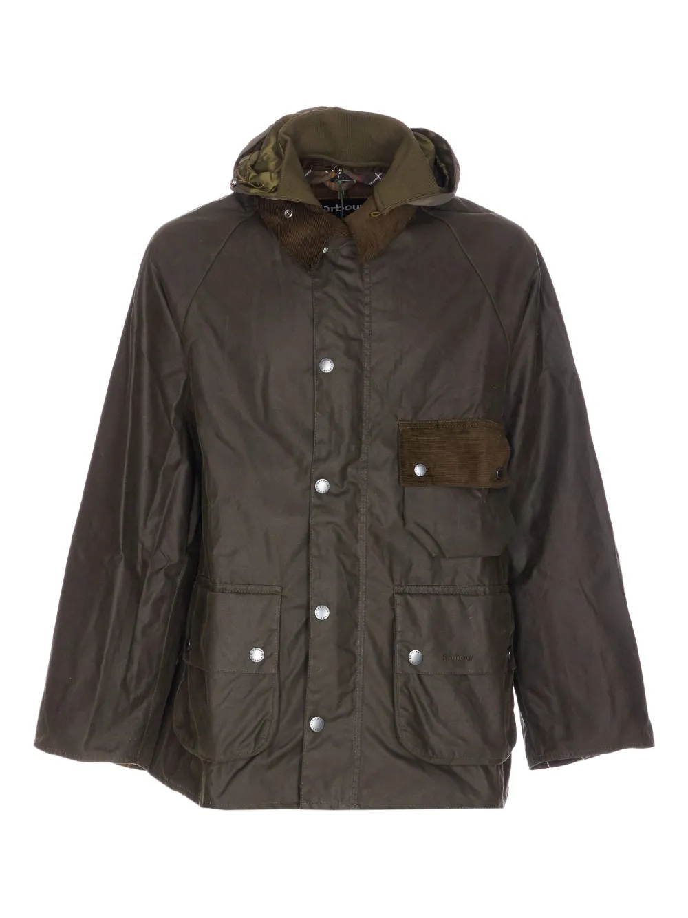

Вощёная куртка Solway со съёмным капюшоном Barbour, зеленый