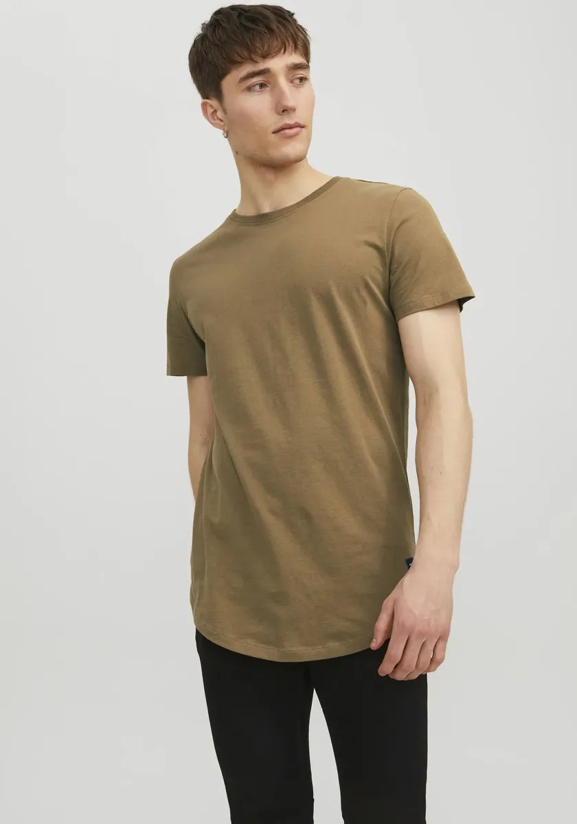 

Рубашка с круглым вырезом Jack & Jones "JJENOA TEE SS CREW NECK NOOS", цвет Otter