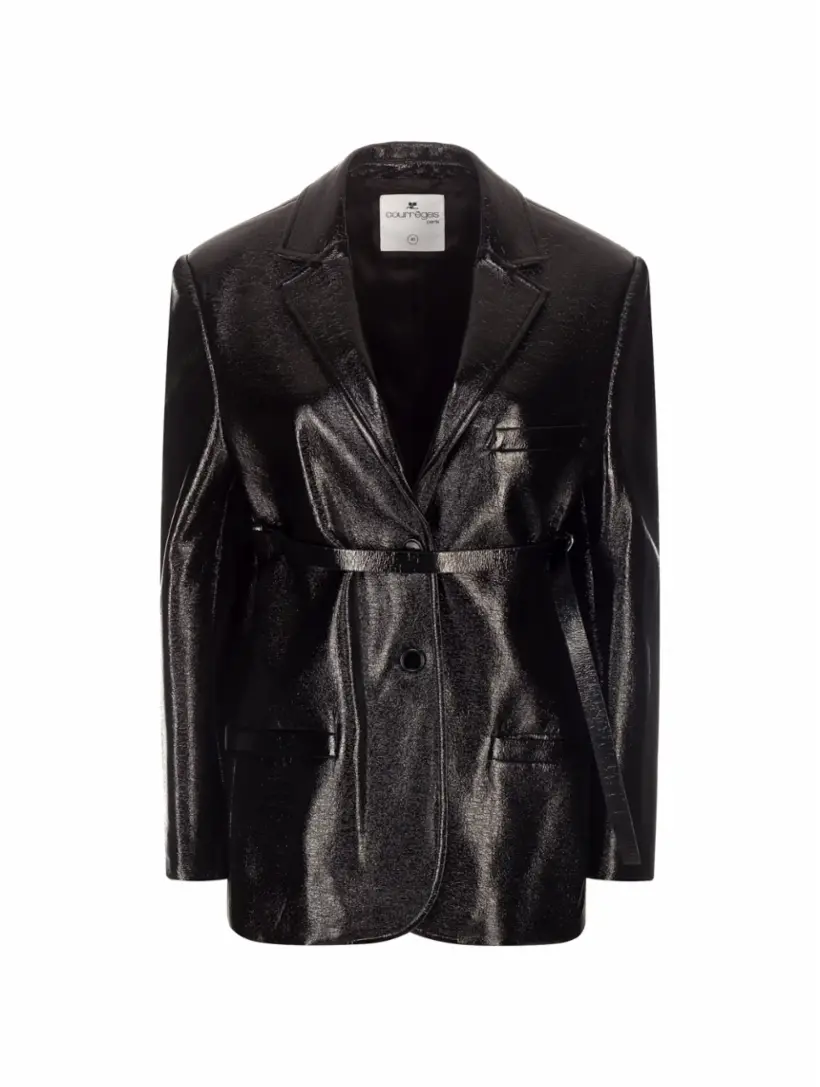 

Однобортный жакет Vinyl Courreges, черный