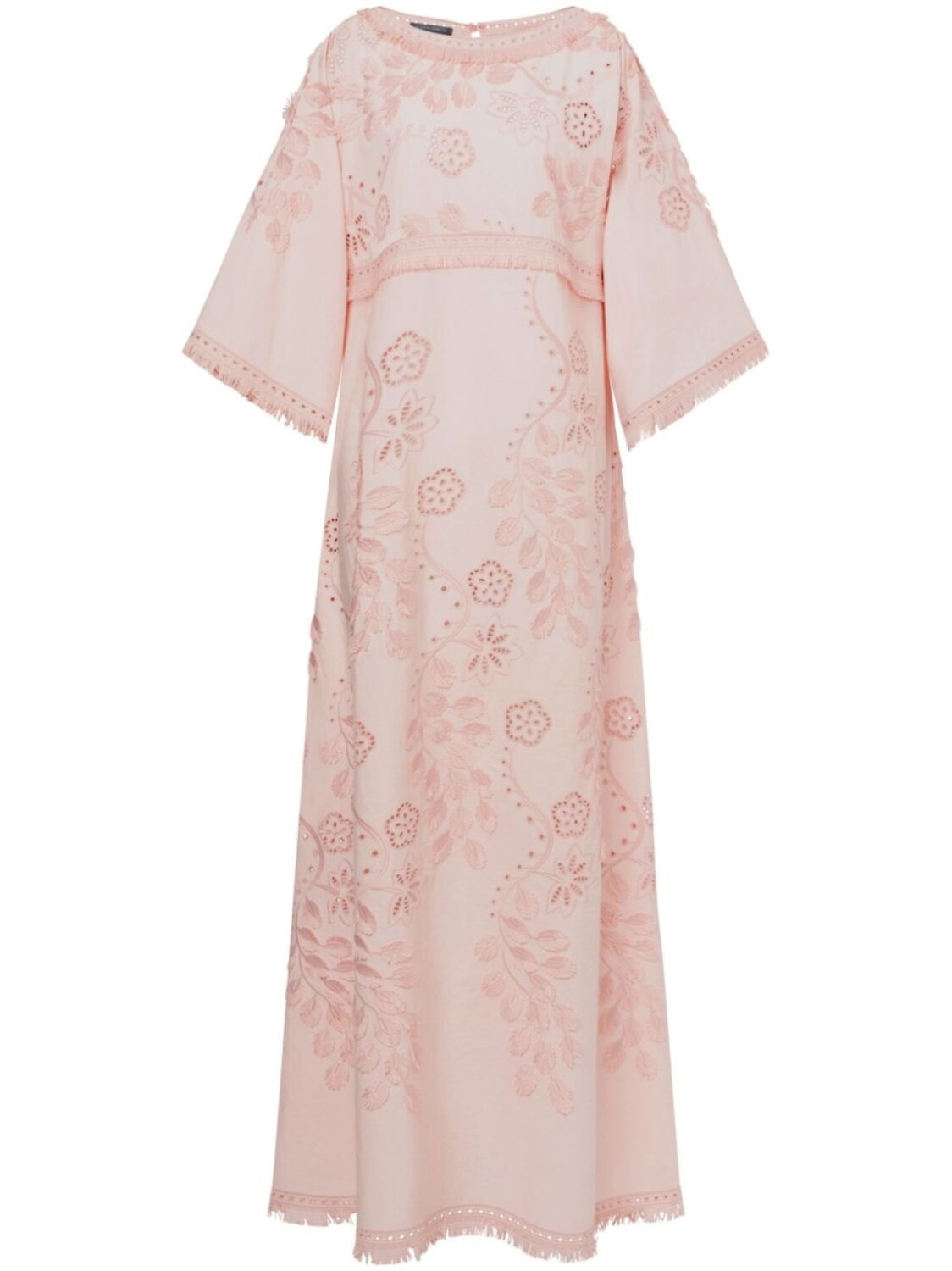 

Вечернее платье с цветочной вышивкой Alberta Ferretti, розовый