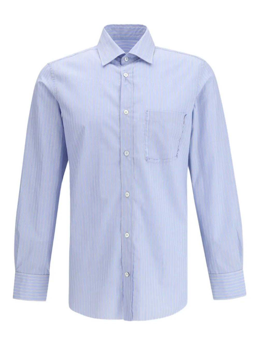 

Рубашка в полоску с карманом Maison Margiela, синий