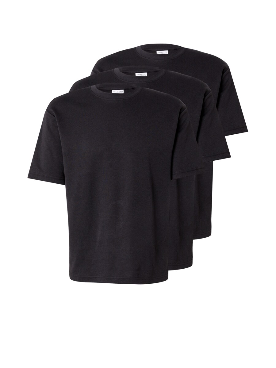 

Классическая футболка SELECTED HOMME Shirt SLHOscar, черный
